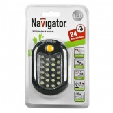 Фонарь Navigator 94 957 NPT-W02-3AAA для работы 24LED+3LED ударопрочный корпус