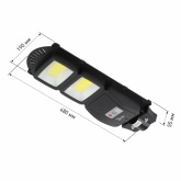 Светильник консольный ЭРА COB 40W 5000K 750Lm IP65 ПДУ на солнечной батарее с датчиком движения