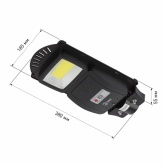 Светильник консольный ЭРА COB 20W 5000K 450Lm IP65 ПДУ на солнечной батарее с датчиком движения