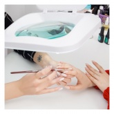 Лупа на струбцине квадратная 5D с подсветкой и крышкой, белая REXANT