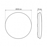 Светильник светодиодный стационарный (накладной) Gauss Smart Home тип CCT+DIM 25 Вт