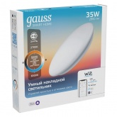 Светильник светодиодный стационарный (накладной) Gauss Smart Home тип CCT+DIM 35 Вт