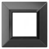 Рамка 2 модуля DKC Avanti из металла, графитовая