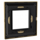 Рамка 2 модуля DKC Avanti из металла, золотая