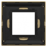 Рамка 2 модуля DKC Avanti из металла, золотая