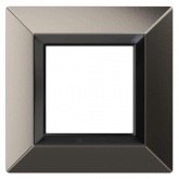 Рамка 2 модуля DKC Avanti из металла, никелированная