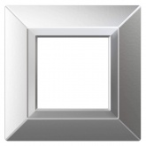 Рамка 2 модуля DKC Avanti из металла, светло-серебристая