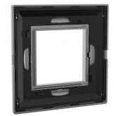 Рамка 2 модуля DKC Avanti из металла, светло-серебристая