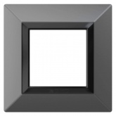 Рамка 2 модуля DKC Avanti из металла, темно-серая