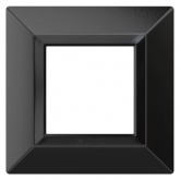 Рамка 2 модуля DKC Avanti из металла, черная