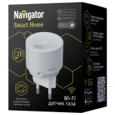 Умный датчик газа Navigator NSH-SNR-02 -WiFi 85–250В оповещение светом, звуком