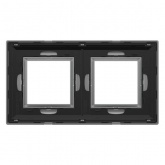 Рамка 4 модуля DKC Avanti из металла, светло-серебристая