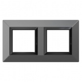 Рамка 4 модуля DKC Avanti из металла, темно-серая