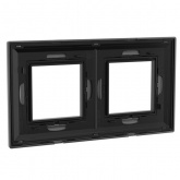 Рамка 4 модуля DKC Avanti из металла, темно-серая