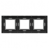 Рамка 6 модулей DKC Avanti из металла, светло-серебристая