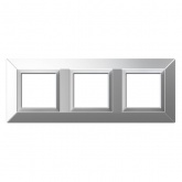 Рамка 6 модулей DKC Avanti из металла, светло-серебристая