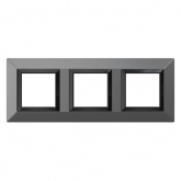 Рамка 6 модулей DKC Avanti из металла, темно-серая