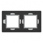 Рамка 4 модуля DKC Avanti из алюминия, серая