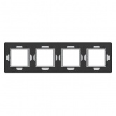 Рамка 8 модулей DKC Avanti из алюминия, серая