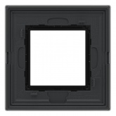 Рамка 2 модуля DKC Avanti из натурального стекла, черная