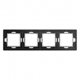 Рамка 8 модулей DKC Avanti из натурального стекла, белая