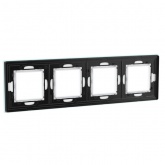 Рамка 8 модулей DKC Avanti из натурального стекла, белая