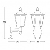 Светильник с датчиком движения уличный STEINEL L 15 S max 60W E27 IP44 180° white/clear