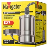 Светильник декоративный подвесной 61 520 NIL-SF01-005-E27 max60W 1,5м. металл черный хром