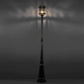 Светильник садово-парковый Витраж Feron PL176 E27 198х198х2100 черное золото (столб 2,1м)