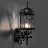 Светильник садово-парковый Витраж Feron PL130 E27 205х230х510мм черное золото (на стену вверх)