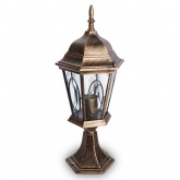 Светильник садово-парковый Витраж Feron PL163 E27 205х175х480мм черное золото (на постамент 0,48м)