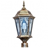 Светильник садово-парковый Витраж Feron PL162 E27 205х175х440мм черное золото (малый на столб 0,41м)