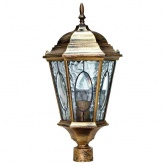 Светильник садово-парковый Витраж Feron PL152 E27 240х240х520мм черное золото (на столб 0,46м)