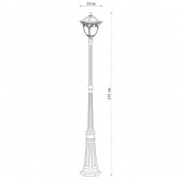 Светильник садово-парковый Афина Feron PL4087 E27 230х230х2150мм черное золото (столб 2,15м)