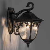 Светильник садово-парковый Афина Feron PL4072 E27 245х180х360мм черное золото (на стену вниз)