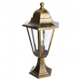 Светильник садово-парковый Классика Feron 6104 E27 170х170х370мм черное золото (на постамент)