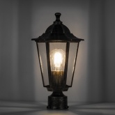 Светильник садово-парковый Классика Feron 6103 E27 170х170х310мм черное золото (на столб)