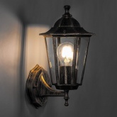 Светильник садово-парковый Классика Feron 6101 E27 170х200х320мм черное золото (на стену вверх)