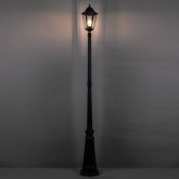 Светильник садово-парковый Классика Feron 6211 E27 195х195х2100мм черный (столб 2100мм)