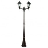 Светильник садово-парковый Классика Feron 6214 2xE27 590х195х2200мм черный (столб 2200мм)