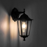 Светильник садово-парковый Классика Feron 6202 E27 225х195х380мм черный (на стену вниз)