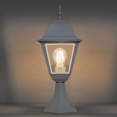 Светильник садово-парковый Классика Feron 4104 E27 150х150х410мм белый (на постамент)