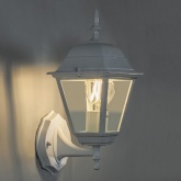 Светильник садово-парковый Классика Feron 4101 E27 150х195х360мм белый (на стену вверх)