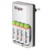 Зарядное устройство Navigator 94 472 NCH-408, 2-4 AAA/AA, Ni-MH, Ni-Cd, 65x105x65mm