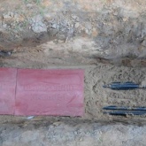 Плита для закрытия кабеля Россия ПЗК 480х480х16 с надписью ОСТОРОЖНО КАБЕЛЬ