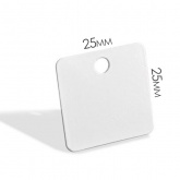 Бирка У-153 ЭРА кабельная маркировочная квадрат 25х25 мм белая [упаковка 250шт]