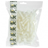 База дюбельная БД ИЭК 30х10мм под хомут белая [уп.100шт]