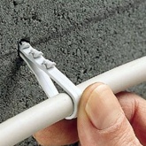 Дюбель-хомут Fortisflex для круглого кабеля ДХ d19-25мм белый полиамид [упаковка 100шт] (ДХ 19-25)