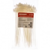 Хомут Rexant 2,5х200мм с площадкой под маркер белый [упаковка 100шт]