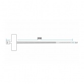 Хомут Rexant 2,5х200мм с площадкой под маркер белый [упаковка 100шт]